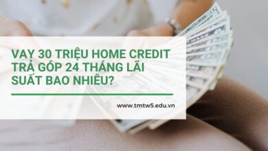 Vay 30 triệu Home Credit trả góp 24 tháng lãi suất bao nhiêu?
